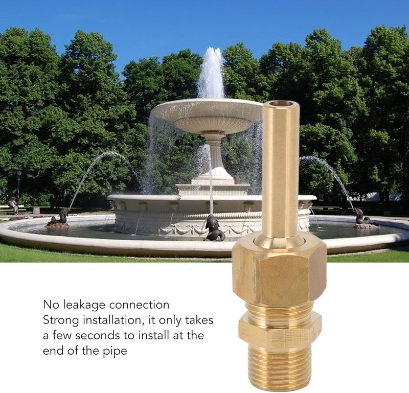 Pyhodi 4 Pcs Direct Jet Copper Water Fountain Nozzle, Male Thread Single Nozzle Pond Fountain Head, Fountain Parts Head Replacement for Water Landscape Effect (G3/8) - Image 4